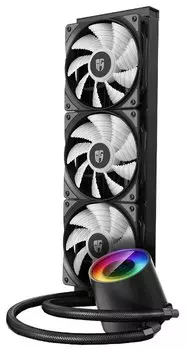 Жидкостное охлаждение Deepcool Castle 360 RGB V2 для Socket 115x/2066/2011/2011-3/1356/1366/AM4/AM3/AM3+/FM1/AM2+/FM2/FM2+TR4/sWRX8, 300Вт, 3x120мм, RGB LED (DP-GS-H12AR-CSL360V2)