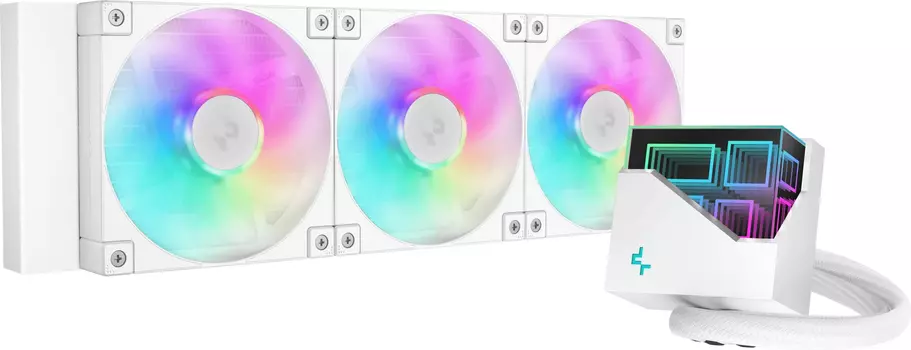 Жидкостное охлаждение Deepcool LT360 ARGB для Socket 115x/1200/1700/1851/AM5/AM4, 3x120 мм, ARGB, белый (R-LT360-WHAMNC-G-1)