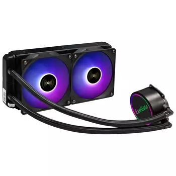 Жидкостное охлаждение ExeGate BlackWater-240V2.PWM.RGB для Socket 115x/2066/2011/2011-3/1356/1366/1200/1700/AM4/AM3/AM3+/FM1/AM2+/FM2/FM2+, 220 Вт, 2x120мм, RGB LED (EX293457RUS)