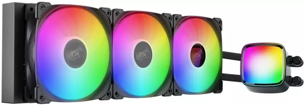 Жидкостное охлаждение Geometric Future Eskimo Pro 360 Black для Socket 115x/2066/2011/2011-3/1200/1700/1851/AM5/AM4/AM3/AM3+/FM1, 3x120 мм, ARGB, черный (1C251B1361000)