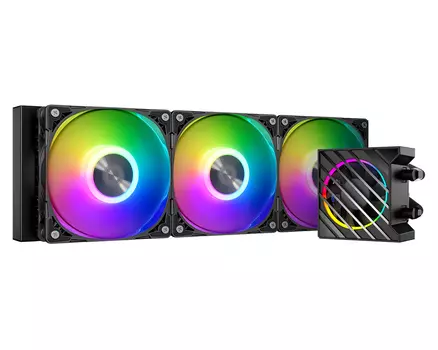 Жидкостное охлаждение ID-COOLING DASHFLOW 360 XT ARGB для Socket 115x/2066/2011/2011-3/1200/1700/AM5/AM4, 350 Вт, 3x120 мм, ARGB
