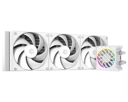 Жидкостное охлаждение ID-COOLING DASHFLOW 360 XT LITE WHITE для Socket 115x/2066/2011/2011-3/1200/1700/AM5/AM4, 350 Вт, 3x120 мм, ARGB, белый (DASHFLOW 360 XT LITE WHITE)