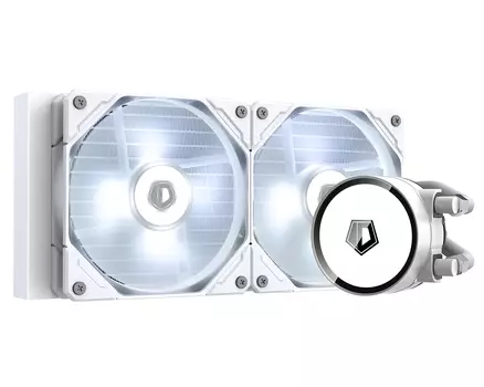 Жидкостное охлаждение ID-COOLING FROSTFLOW 240 XT для Socket 115x/2066/2011/2011-3/1200/1700/AM4, 250 Вт, 2x120мм, white LED (IDC_FROSTFLOW 240 XT SNOW)
