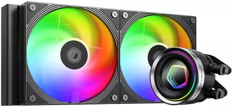 Жидкостное охлаждение ID-COOLING FX240 Inf для Socket 115x/2066/1200/1700/1851/AM5/AM4, 300 Вт, 2x120 мм, ARGB, черный (FX240 Inf)