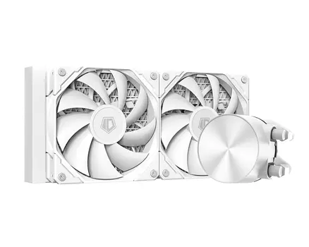 Жидкостное охлаждение ID-COOLING FX240 PRO для Socket 115x/2066/2011/2011-3/1200/1700/1851/AM5/AM4, 300 Вт, 2x120 мм, белый (FX240 PRO WHITE)