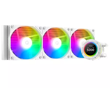 Жидкостное охлаждение ID-COOLING SL360 XE WHITE для Socket 115x/2066/2011/2011-3/1200/1700/1851/AM5/AM4, 350 Вт, 3x120 мм, ARGB, белый