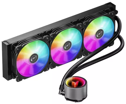 Жидкостное охлаждение JONSBO SHADOW 360 ARGB Ver 2.0 для Socket 115x/2011/2011-3/1356/1366/1200/775/AM4/AM3/AM3+/FM1/AM2+/FM2/FM2+, 350 Вт, 3x120мм, ARGB