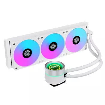 Жидкостное охлаждение LIAN LI GA II Trinity 360 White для Socket 115x/1200/1700/1851/AM5/AM4, 3x120 мм, ARGB, белый (G89.GA2T36W.00)