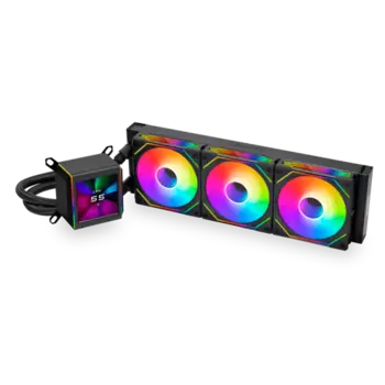 Жидкостное охлаждение LIAN LI GALAHAD II LCD SL-INF 360 Black для Socket 115x/1200/1700/1851/AM5/AM4, 3x120 мм, ARGB, черный (G89.GA2ALCD36INB.R0)