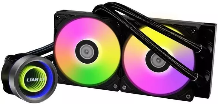 Жидкостное охлаждение LIAN LI Galahad II Trinity 240 ARGB для Socket 115x/1200/1700/1851/AM5/AM4, 2x120 мм, ARGB, черный (G89.GA2T24B.00)