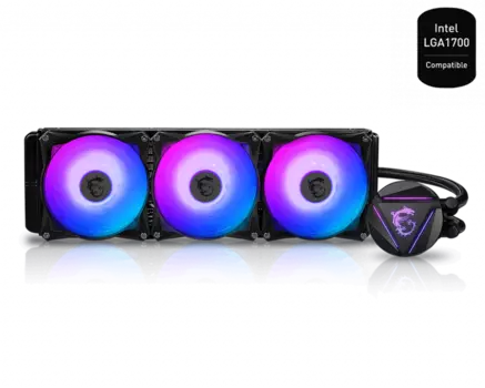 Жидкостное охлаждение MSI MAG CORELIQUID 360R V2 для Socket 115x/2066/2011/2011-3/1356/1366/1200/Socket 1700/AM4/AM3/AM3+/FM1/AM2+/FM2/FM2+/TR4/SP3/TRX40, 3x120мм, ARGB