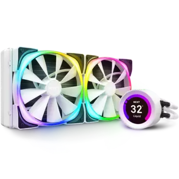 Жидкостное охлаждение NZXT Kraken Z63 RGB (White) для Socket 115x/2066/2011/2011-3/1356/1366/1200/AM4, 2x140мм, RGB (RL-KRZ63-RW)