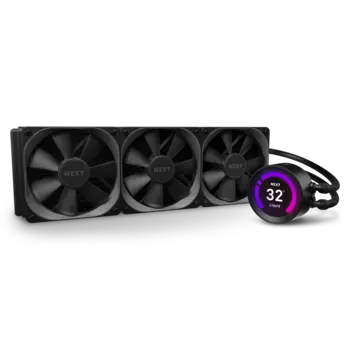 Жидкостное охлаждение NZXT Kraken Z73 для Socket 115x/2066/2011/2011-3/1356/1366/1200/AM4/TR4/sWRX8/TRX40, 3x120мм, дисплей (RL-KRZ73-01)