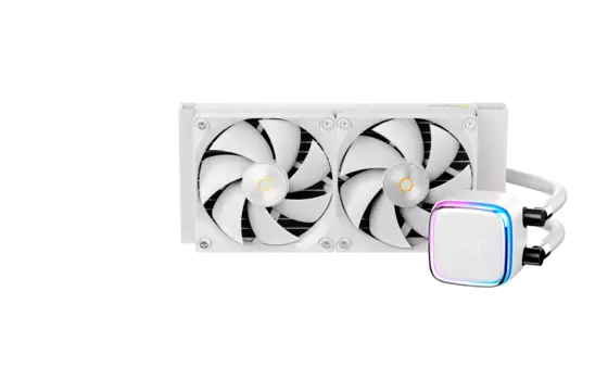 Жидкостное охлаждение Ocypus Iota L24 WH ARGB для Socket 115x/1200/1700/1851/AM5/AM4, 280 Вт, 2x120 мм, ARGB, белый (Iota-L24-WH)