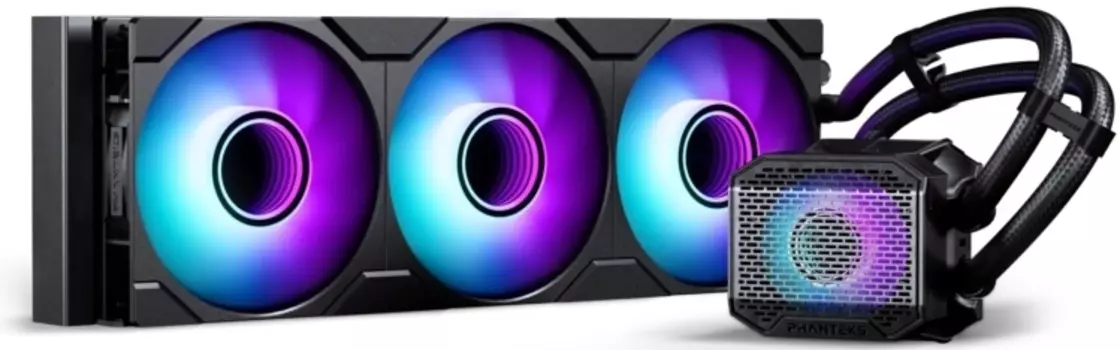 Жидкостное охлаждение Phanteks Glacier One 360M25 G2 для Socket 115x/2066/2011/2011-3/1200/1700/1851/AM5/AM4, 3x120 мм, ARGB, черный (PH-G0360M25G2_DBK02)