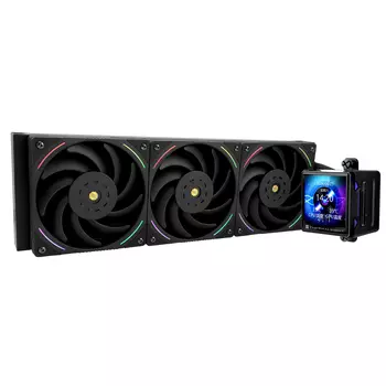 Жидкостное охлаждение Thermalright Elite Vision 360 BLACK ARGB для Socket 115x/2066/2011/2011-3/1200/1700/1851/AM5/AM4, 3x120 мм, ARGB, черный (Elite Vision 360 BLACK ARGB)