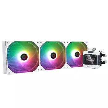 Жидкостное охлаждение Thermalright Frozen Warframe 420 WHITE ARGB для Socket 115x/2066/2011/2011-3/1200/1700/1851/AM5/AM4, 3x140 мм, ARGB, белый (F-WFRAME-420-WH-ARGB)