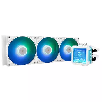 Жидкостное охлаждение Thermalright Frozen Warframe PRO 360 WHITE ARGB для Socket 115x/2066/2011/2011-3/1200/1700/1851/AM5/AM4, 3x120 мм, ARGB, белый (F-WFRAME-PRO-360-WH-ARGB)