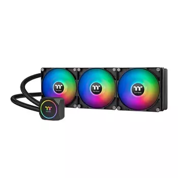 Жидкостное охлаждение Thermaltake TH420 ARGB для Socket 115x/2066/2011/2011-3/1200/1700/AM5/AM4/AM3/AM3+/FM1/AM2+/FM2/FM2+, 3x140 мм, ARGB (CL-W367-PL14SW-A)