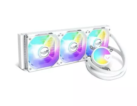 Жидкостное охлаждение Valkyrie A360 для Socket 115x/2066/2011/2011-3/1200/1700/1851/AM5/AM4, 280 Вт, 3x120 мм, ARGB, белый (VK_A360-ARGB-WH)