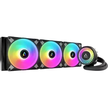 Жидкостное охлаждение Valkyrie Jarn 420 для Socket 115x/2066/2011/2011-3/1200/1700/1851/AM5/AM4, 300 Вт, 3x140 мм, ARGB, черный (VK_JARN-420-ARGB-BK)