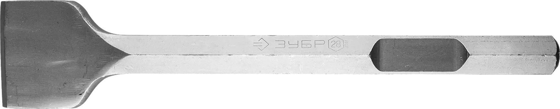 Зубило лопаточное HEX 28, 40 см x 8 см, 1 шт., ЗУБР Профессионал (29378-80-400)