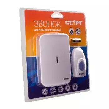 Звонок беспроводной СТАРТ 008, с одной кнопкой, белый (12661_)