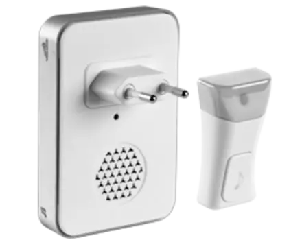 Звонок беспроводной СВЕТОЗАР СОНАТА, с одной кнопкой, белый (58078)