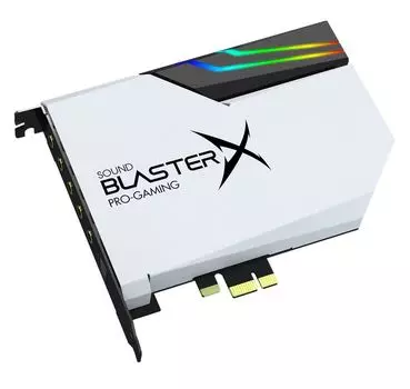 Звуковая карта внутренняя Creative Sound BlasterX AE-5 Plus Pure Edition White, 5.1 (7.1 virtual), PCI-E, Retail (70SB174000004)