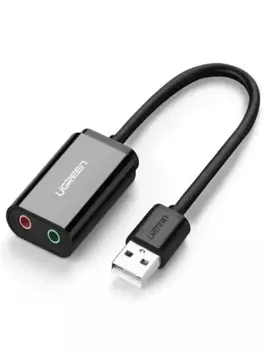 Звуковая карта внешняя UGREEN US205, 2.0, USB 2.0, Retail (30724)