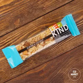 Батончик с цельным миндалем, кокосом и медом, Be-Kind ~ 40 г