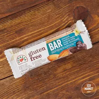 Батончик злаковый с миндалем, ванилью и темным шоколадом, без сахара VITALIA ~ 35 г