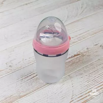 Бутылочка антиколиковая розовая Comotomo - 250 мл