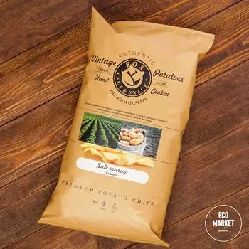 Чипсы картофельные Fox Vintage c морской солью ~ 300 г