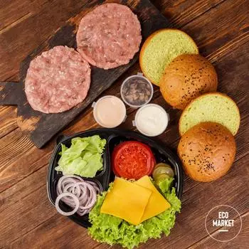 ЭкоБургер с индейкой на 2 бургера Ecomarket.ru