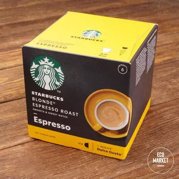 Кофе жареный молотый в капсулах Blonde Espresso Roast, Starbucks ~ 66 г
