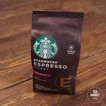Кофе жареный в зернах Dark Espresso Roast, Starbucks ~ 200 г