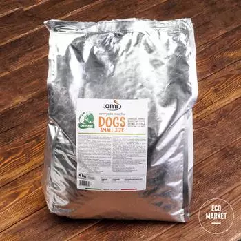 Корм веганский сухой для маленьких собак, AMI DOG - 4 кг