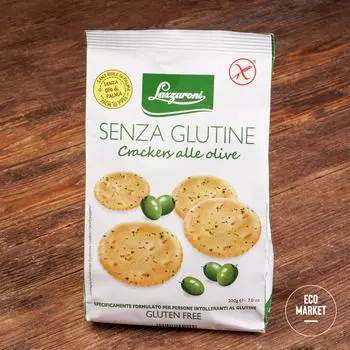 Крекер SENZA GIUTINE с оливками,без глютена - 200 г