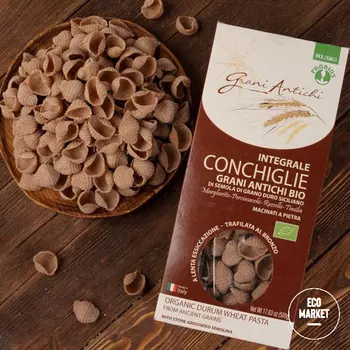 Макаронные изделия Конкилье (ракушки) из непросеянной муки, Probios - 500 г