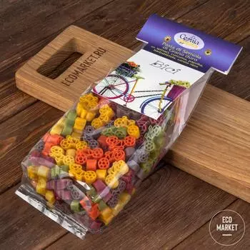 Макаронные изделия разноцветные в форме велосипеда, La Seppaia ~ 500 г