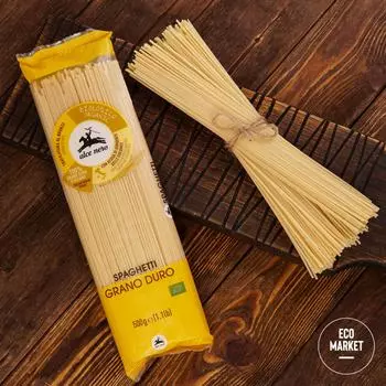 Макаронные изделия Спагетти из твёрдых сортов пшеницы, Alce Nero - 500 г (1 шт)