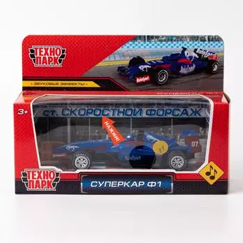 Машина металлическая Суперкар Ф-1 синий (звук) ТехноПарк