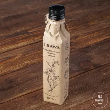 Масло Сыродавленное льняное, TRAWA - 250 мл