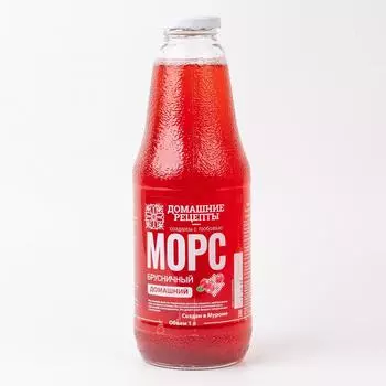 Морс "Домашний" брусничный без сахара - 1 л (1 шт)