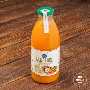 Нектар "Морковно-яблочный" Benature ~ 730 мл.