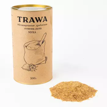 Обезжиренная и дробленая льняная семечка, Trawa - 500 г