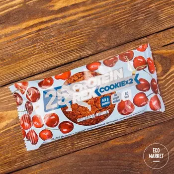 Печенье с высоким содержанием протеина Шоколад-вишня, ProteinRex ~ 50 г