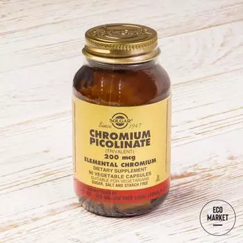 Пиколинат хрома Solgar ~ 90 капсул.