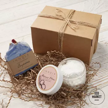 Подарочный набор: масло-суфле Ши и натуральное мыло Сирень, Innula